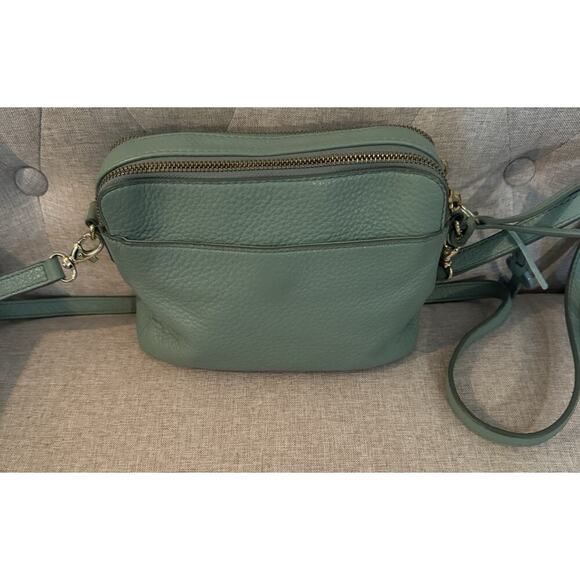 Fossil Sydney Fringe Blue Leather Small Crossbody Bag - Picture 4 of 14